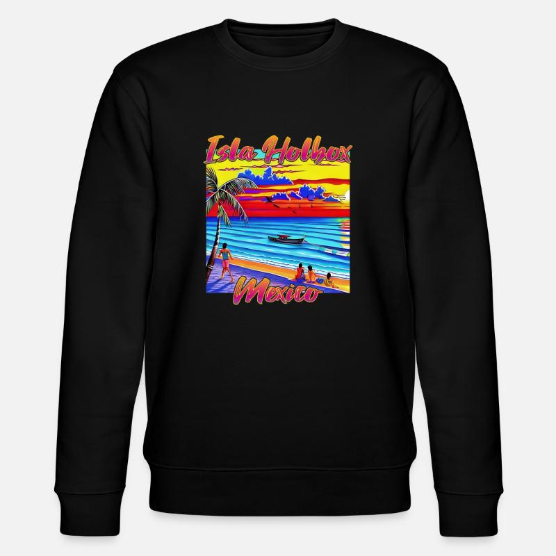 Isla Holbox Mexico - Stanley/Stella Unisex Bio-Sweatshirt CHANGER  - Schwarz