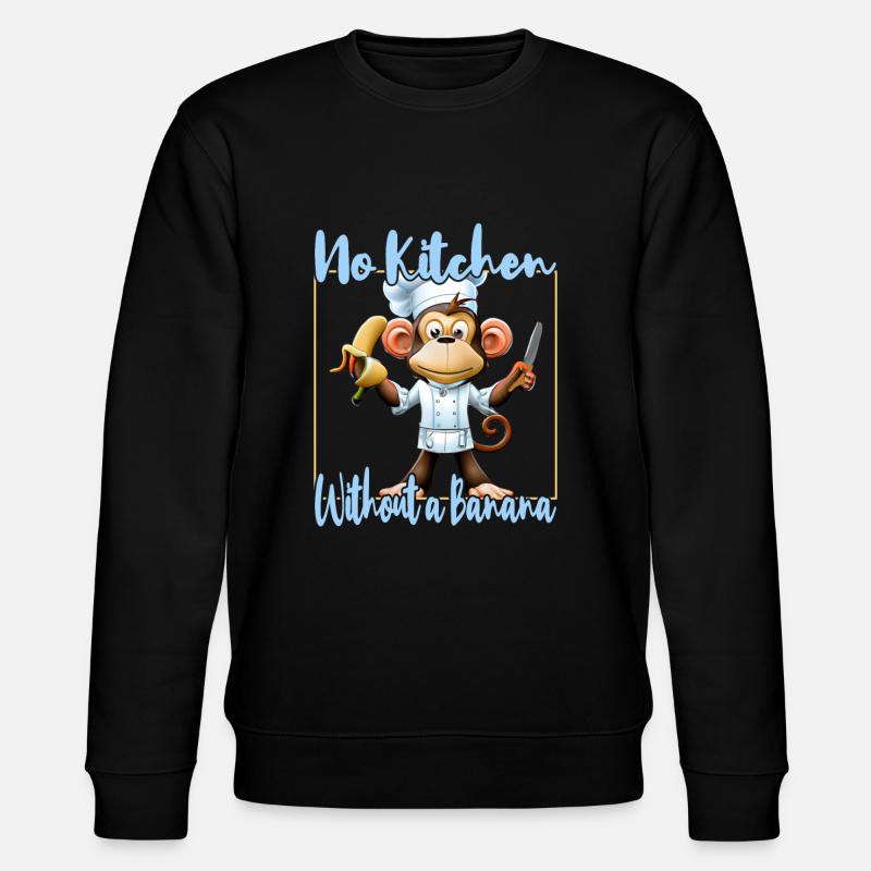 Küchenaffe Banana Vibes - Stanley/Stella Unisex Bio-Sweatshirt CHANGER  - Schwarz