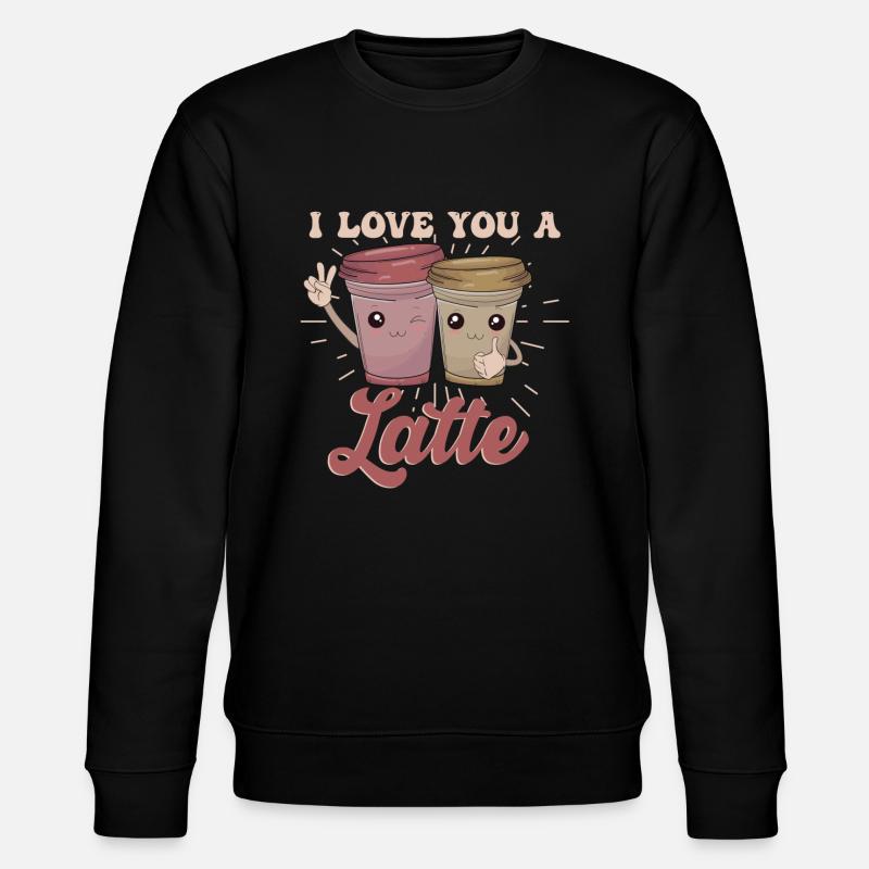 Je t’aime un latte - Sweat bio CHANGER Stanley/Stella Unisexe - noir
