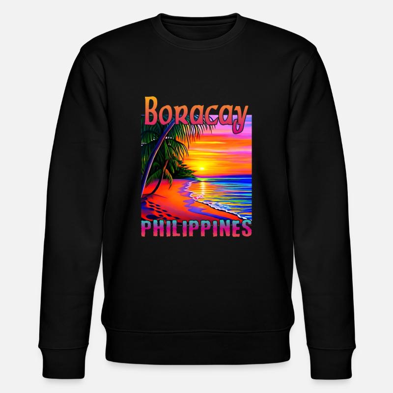 Boracay Philippines Sunset - Stanley/Stella CHANGER Unisex Organic Sweatshirt - black