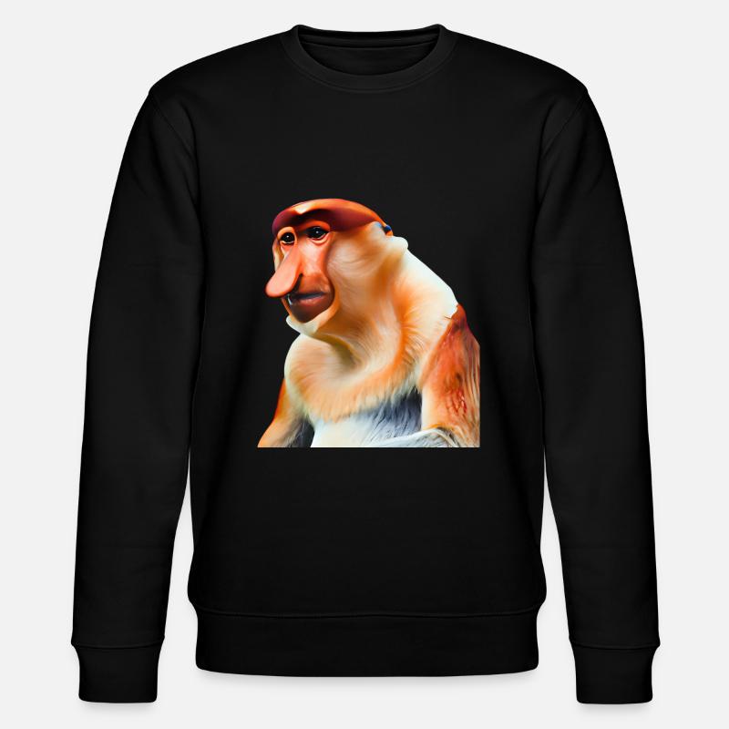 The exotic proboscis monkey - Stanley/Stella CHANGER Unisex Organic Sweatshirt - black