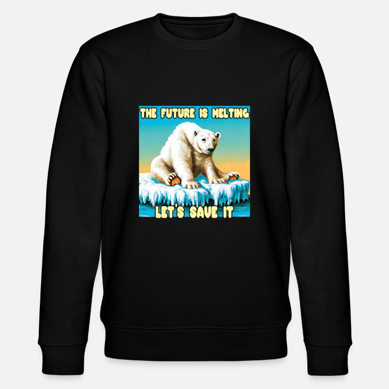 The Future is melting - Stanley/Stella CHANGER Unisex Organic Sweatshirt - black