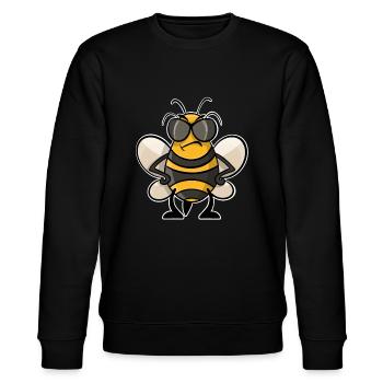Biene - Stanley/Stella Unisex Bio-Sweatshirt CHANGER  - Schwarz - Vorne - Nik (191cm) & Marisol (170cm)