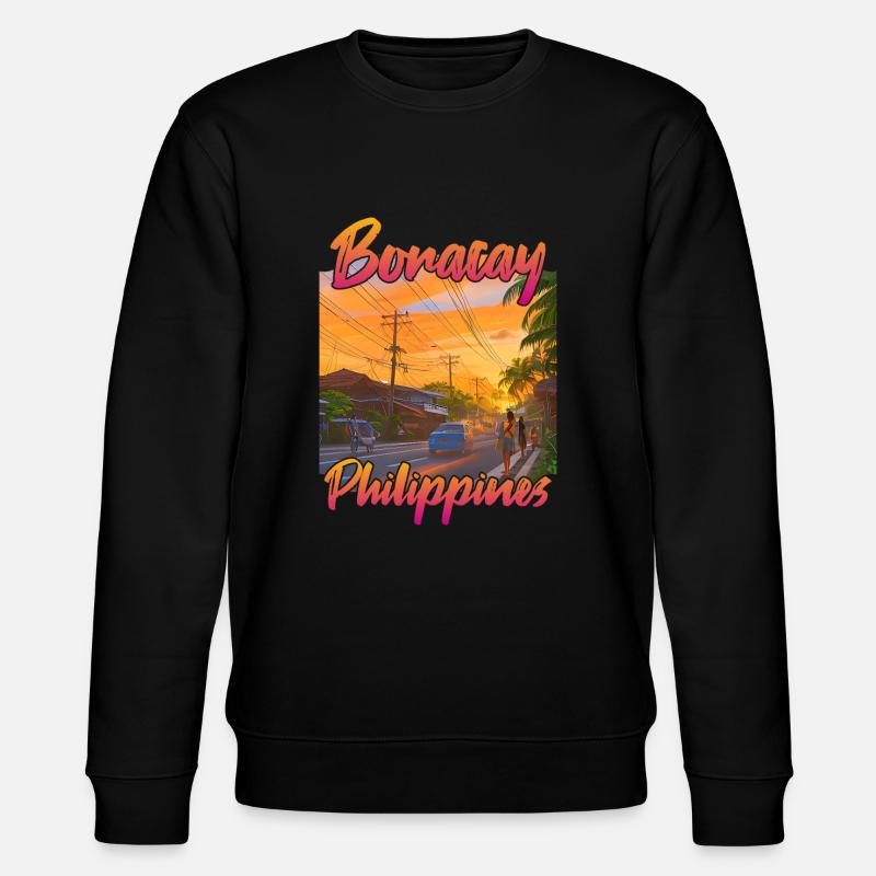 Boracay Sunset - Stanley/Stella CHANGER Unisex Organic Sweatshirt - black