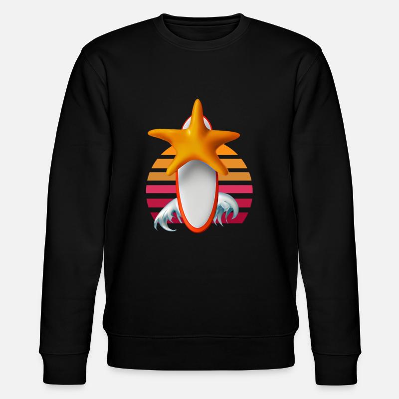 Seesterne Surfbrett - Stanley/Stella Unisex Bio-Sweatshirt CHANGER  - Schwarz