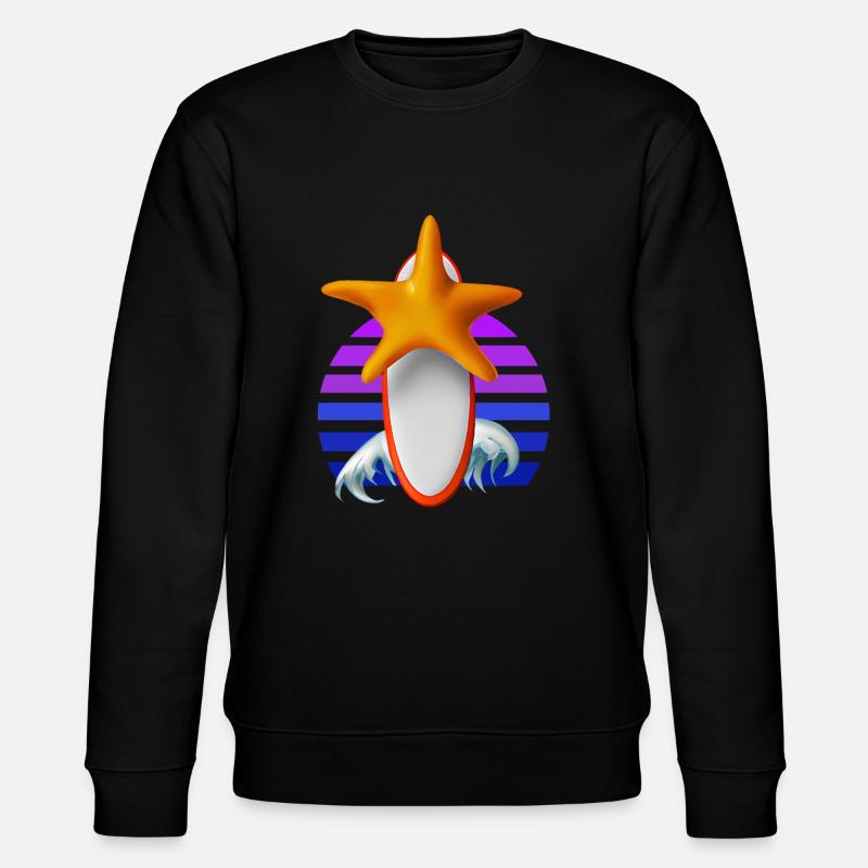Seesterne Surfbrett - Stanley/Stella Unisex Bio-Sweatshirt CHANGER  - Schwarz