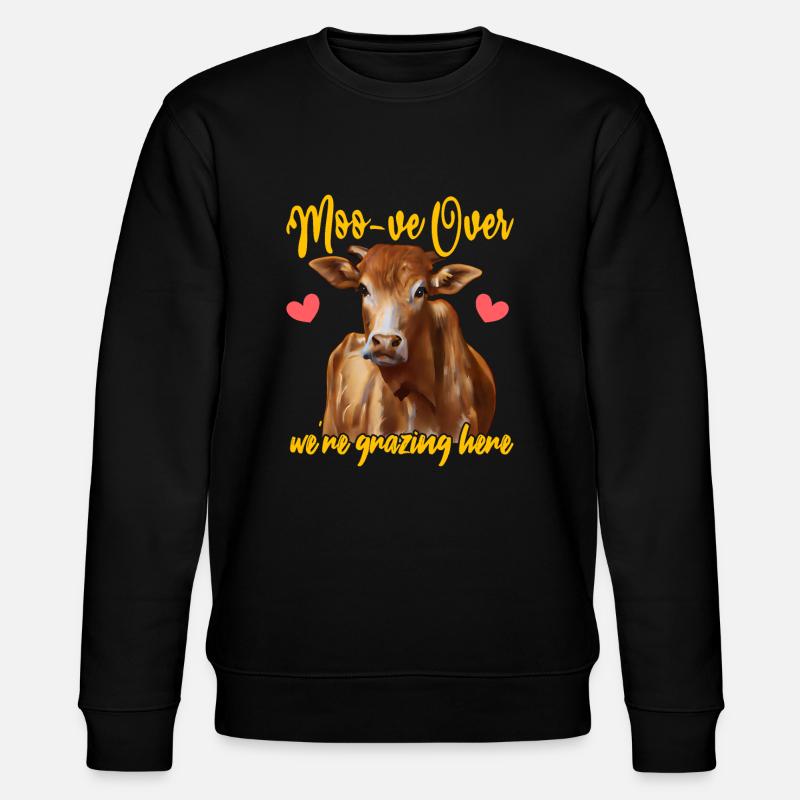 Moo-ve Over, We're Grazing Here - Stanley/Stella Unisex Bio-Sweatshirt CHANGER - Schwarz