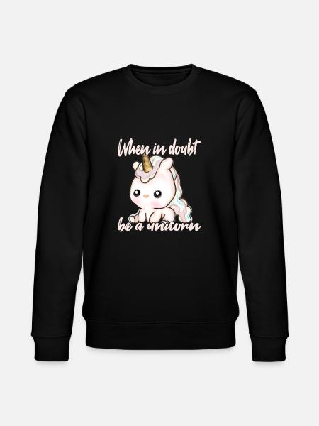 Sei immer ein Einhorn - Stanley/Stella Unisex Bio-Sweatshirt CHANGER - Schwarz