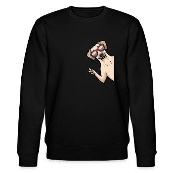 Sloughi Hund Windhund Von Seite - Stanley/Stella Unisex Bio-Sweatshirt CHANGER  - Schwarz - Vorne - Nik (191cm) & Marisol (170cm)
