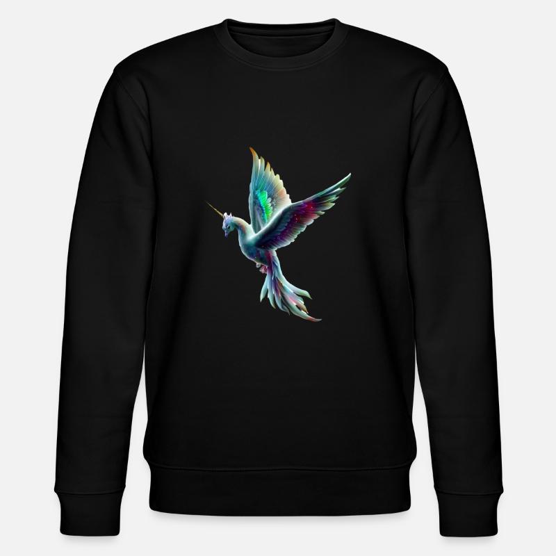 Einhorn Vogel - Stanley/Stella Unisex Bio-Sweatshirt CHANGER - Schwarz
