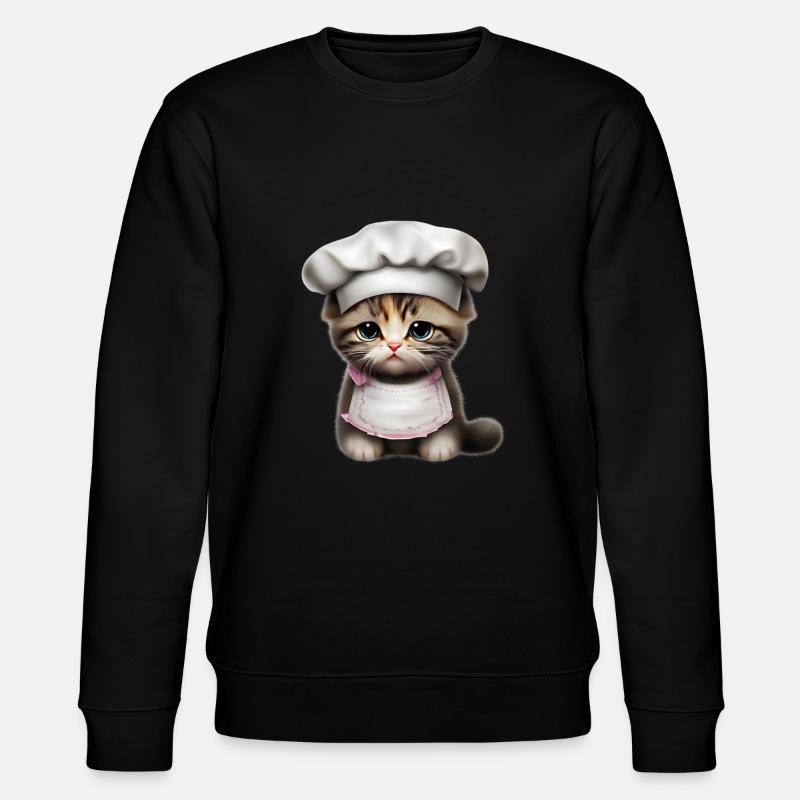 Chefkoch Katze - Stanley/Stella Unisex Bio-Sweatshirt CHANGER  - Schwarz