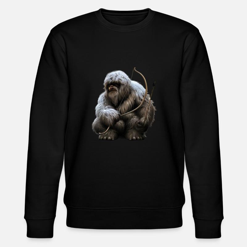 Yéti avec arc et flèches - Sweat bio CHANGER Stanley/Stella Unisexe - noir