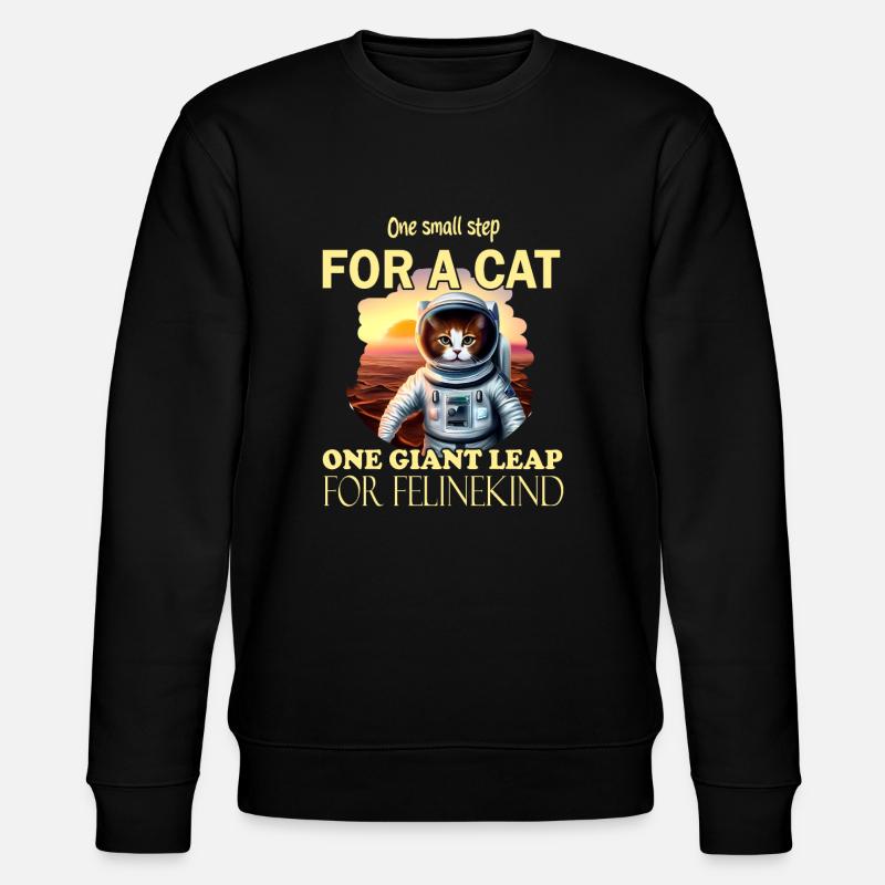 Chat astronaute - Sweat bio CHANGER Stanley/Stella Unisexe - noir