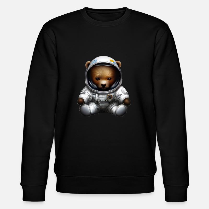 Ours en costume d’astronaute - Sweat bio CHANGER Stanley/Stella Unisexe - noir