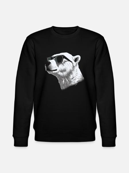 Polar Bear Sunglasses - Stanley/Stella CHANGER Unisex Organic Sweatshirt - black