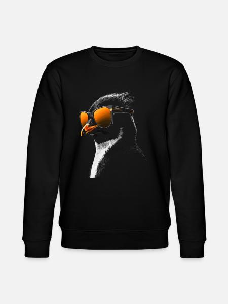 Penguin Sunglasses - Stanley/Stella CHANGER Unisex Organic Sweatshirt - black