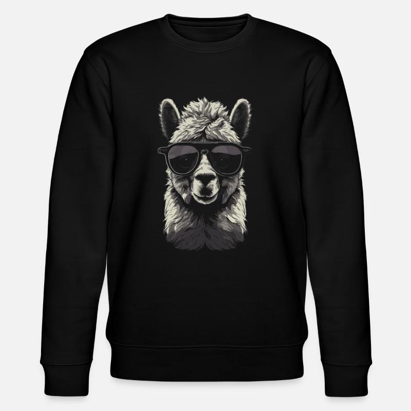 Alpaca Sunglasses - Stanley/Stella CHANGER Unisex Organic Sweatshirt - black