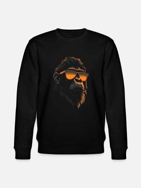 Monkey Sunglasses - Stanley/Stella CHANGER Unisex Organic Sweatshirt - black