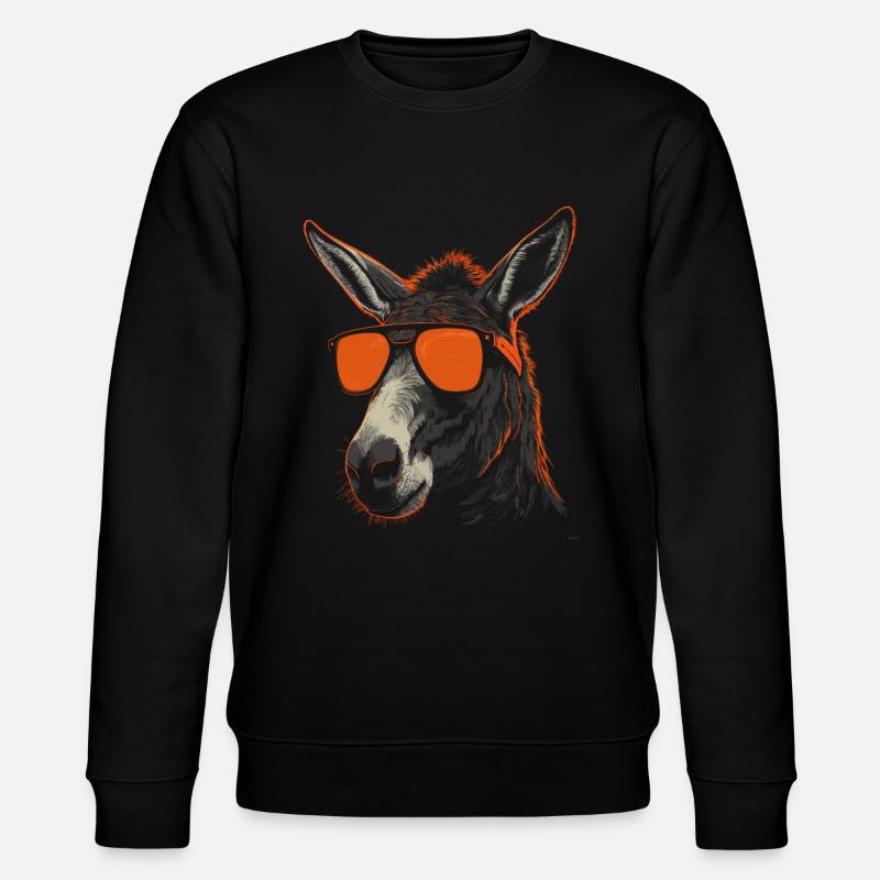 Esel Sonnenbrille - Stanley/Stella Unisex Bio-Sweatshirt CHANGER - Schwarz