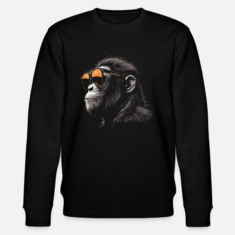 Lunettes de soleil cool chimpanzées - Sweat bio CHANGER Stanley/Stella Unisexe - noir