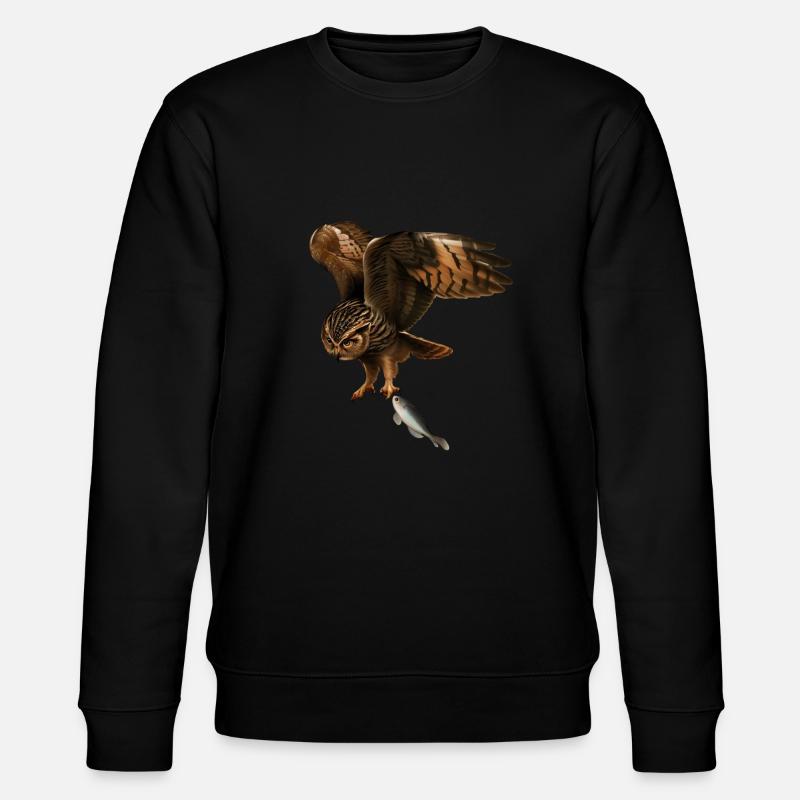 Le hibou pêcheur - Sweat bio CHANGER Stanley/Stella Unisexe - noir