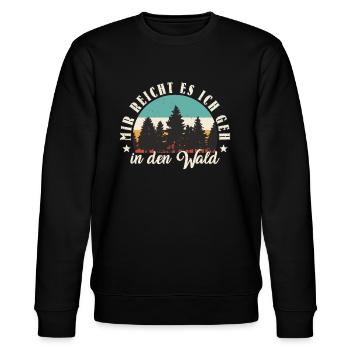 Mir Reicht Es Ich Geh In Den Wald Naturliebhaber - Stanley/Stella Unisex Bio-Sweatshirt CHANGER  - Schwarz - Vorne - Nik (191cm) & Marisol (170cm)
