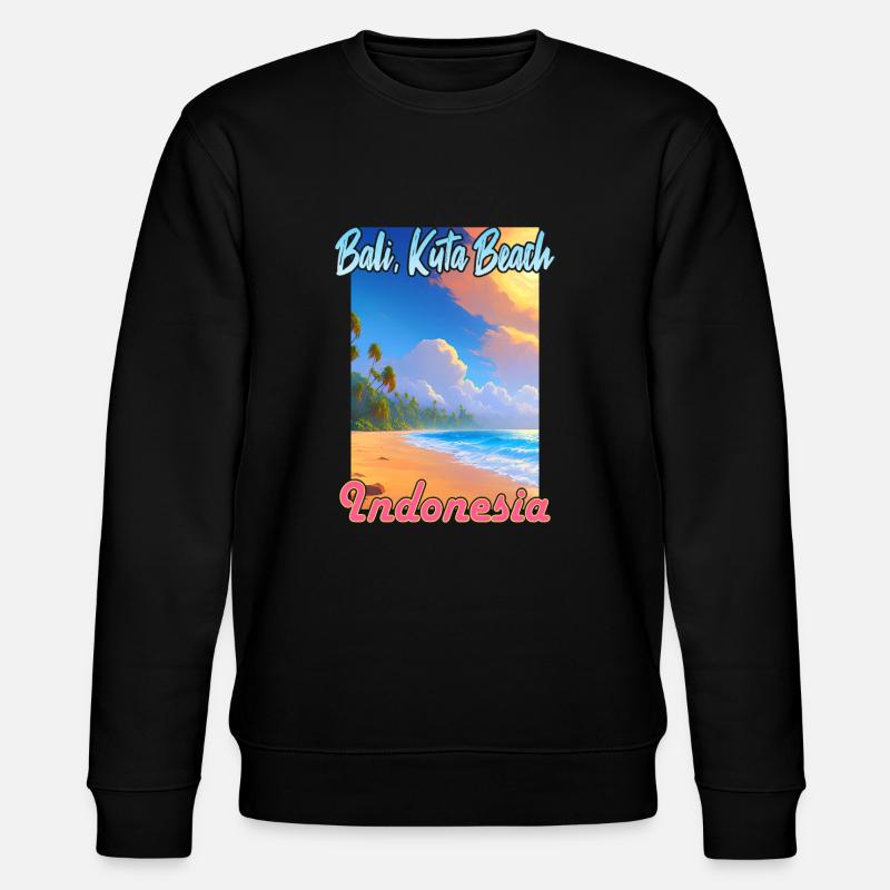 Bali Kuta Beach, Indonesia - Stanley/Stella CHANGER Unisex Organic Sweatshirt - black