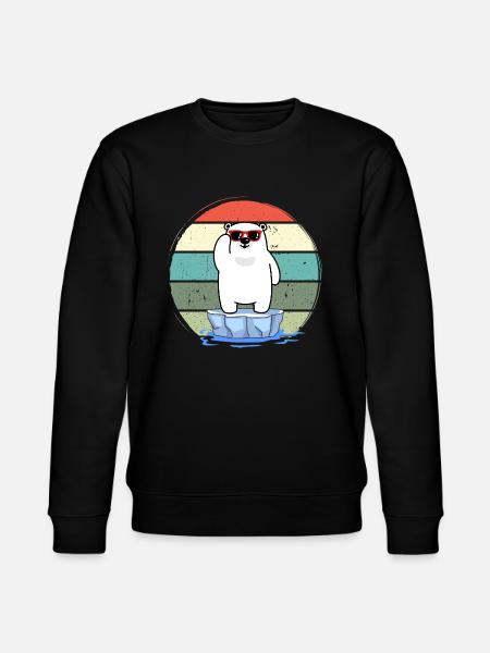 eisbader winterbader winterschwimmer eisbär retro - Stanley/Stella CHANGER Unisex Organic Sweatshirt - black