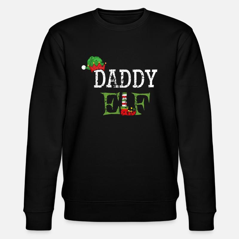 Daddy Elf - Papa der Weihnachts-Elf - Stanley/Stella Unisex Bio-Sweatshirt CHANGER  - Schwarz