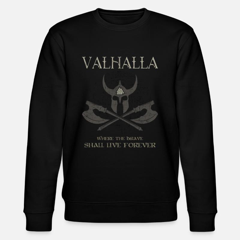 Valhalla Valknut Wikinger Germanen - Stanley/Stella Unisex Bio-Sweatshirt CHANGER  - Schwarz