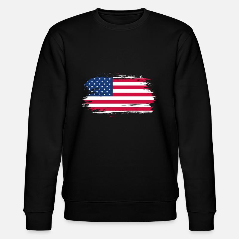 Etats-Unis Drapeau Idée de cadeau - Sweat bio CHANGER Stanley/Stella Unisexe - noir