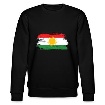 Kurdistan Flag - Stanley/Stella CHANGER Unisex Organic Sweatshirt - black - Front - Nik (191cm) & Marisol (170cm)