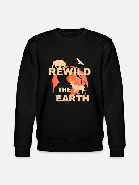 rewild rewilding rewilding the earth - Stanley/Stella CHANGER Unisex Organic Sweatshirt - black
