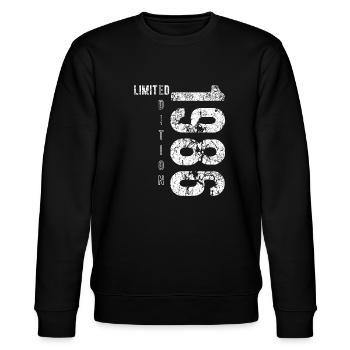 Limited Edition 1986 Geburtstag Jahrgang 1986 - Stanley/Stella Unisex Bio-Sweatshirt CHANGER  - Schwarz - Vorne - Nik (191cm) & Marisol (170cm)