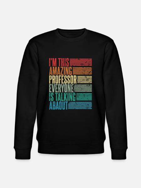 Vintage Professor Professor Gave Retro - Stanley/Stella økologisk unisex-sweatshirt CHANGER  - sort