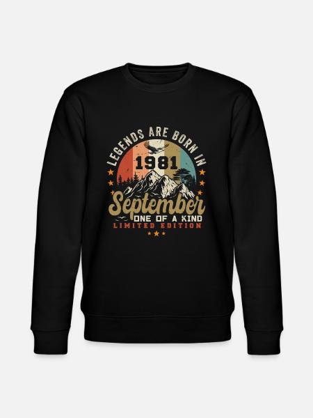 Septembre 1981, né en 1981 - Sweat bio CHANGER Stanley/Stella Unisexe - noir