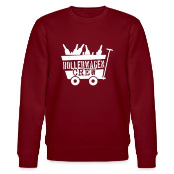 Männertag Bollerwagen Crew - Stanley/Stella Unisex Bio-Sweatshirt CHANGER  - Burgunderrot - Vorne - Nik (191cm) & Marisol (170cm)