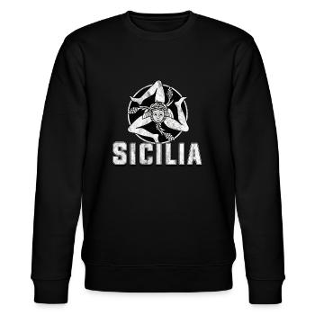 Sicily - Stanley/Stella CHANGER Unisex Organic Sweatshirt - black - Front - Nik (191cm) & Marisol (170cm)