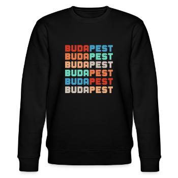 Budapest - Stanley/Stella Unisex Bio-Sweatshirt CHANGER  - Schwarz - Vorne - Nik (191cm) & Marisol (170cm)