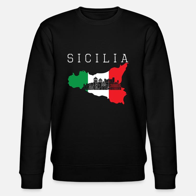 Sizilien - Stanley/Stella Unisex Bio-Sweatshirt CHANGER  - Schwarz