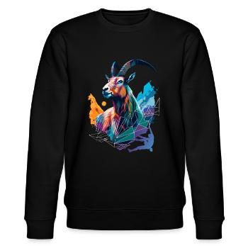 Klettern Bouldern Berge Bergsteiger Alpinist - Stanley/Stella Unisex Bio-Sweatshirt CHANGER  - Schwarz - Vorne - Nik (191cm) & Marisol (170cm)