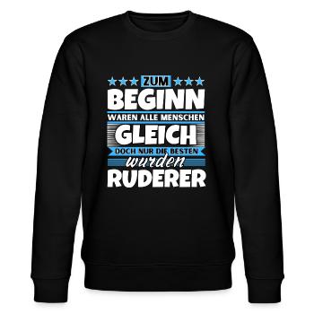 Zum Beginn gleich die besten wurden Ruderer - Stanley/Stella Unisex Bio-Sweatshirt CHANGER  - Schwarz - Vorne - Nik (191cm) & Marisol (170cm)