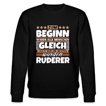 Zum Beginn gleich die besten wurden Ruderer - Stanley/Stella Unisex Bio-Sweatshirt CHANGER  - Schwarz - Vorne - Nik (191cm) & Marisol (170cm)