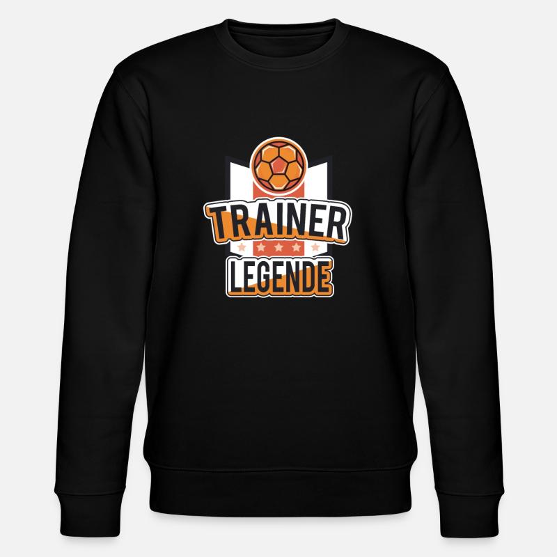 Handball Trainer Legende - Stanley/Stella Unisex Bio-Sweatshirt CHANGER  - Schwarz