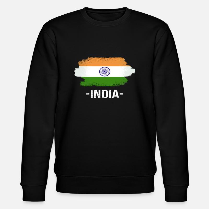 Drapeau Inde Inde - Sweat bio CHANGER Stanley/Stella Unisexe - noir