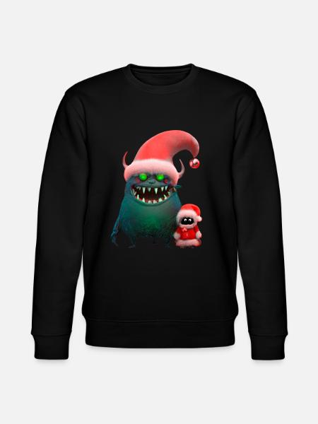 Christmas Monsters - Stanley/Stella CHANGER Unisex Organic Sweatshirt - black