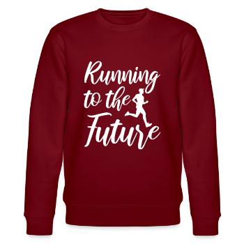 Running - Stanley/Stella CHANGER Unisex Organic Sweatshirt - burgundy - Front - Nik (191cm) & Marisol (170cm)