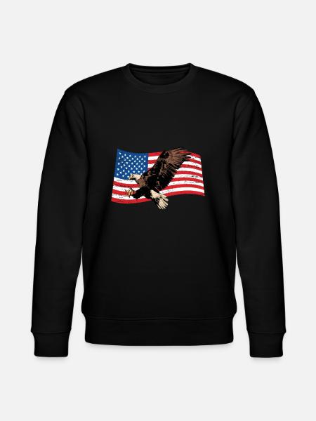 America Eagle - Stanley/Stella CHANGER Unisex Organic Sweatshirt - black