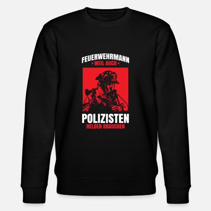 Feuerwehr - Stanley/Stella Unisex Bio-Sweatshirt CHANGER  - Schwarz
