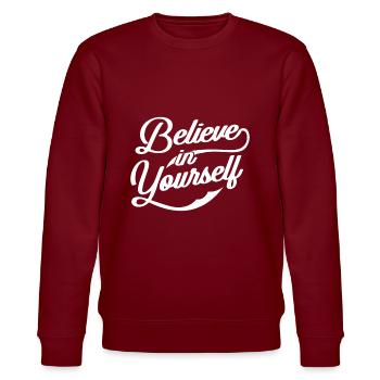 Motivation - Stanley/Stella Unisex Bio-Sweatshirt CHANGER  - Burgunderrot - Vorne - Nik (191cm) & Marisol (170cm)